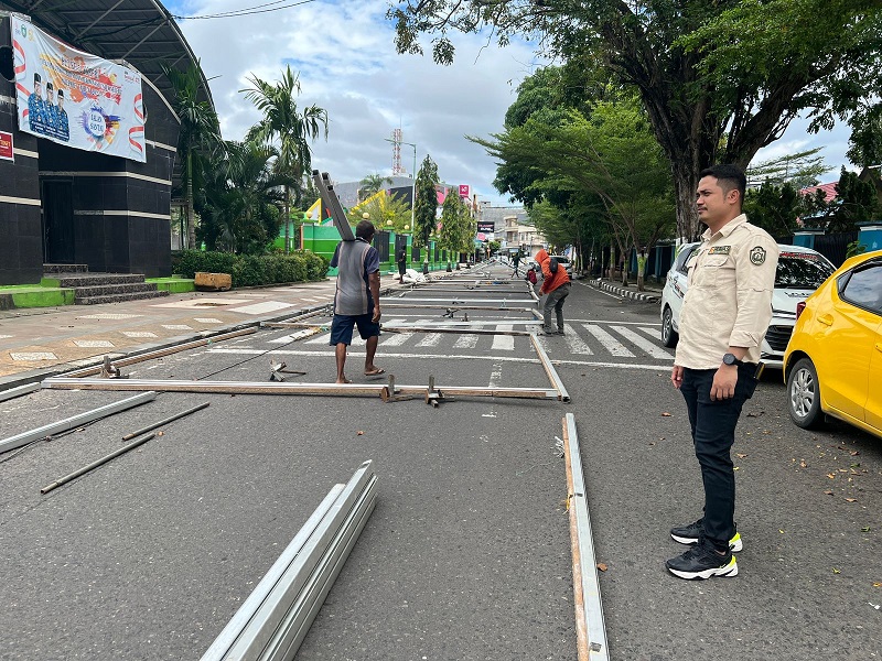 Penentuan Lokasi Parkir Motor dan Mobil di Parepare Fair 2023 Lapangan Andi Makassau 